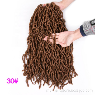 18 inch 20 roots/pack,Afro Locs twist Ombre curly Synthetic Braiding Hair extensions Blonde Faux Locs Crochet Braid